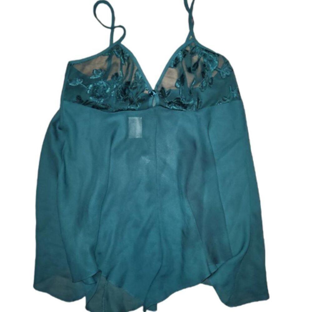 California Dynasty || Green Sheer Nighty || Medium GUC